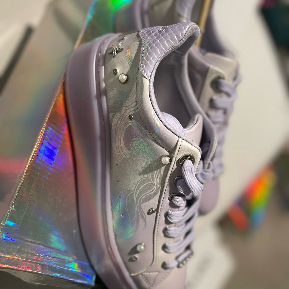 Disney X Little Mermaid Lavender Sneakers with Pearl Accents